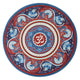 Tapis de yoga et méditation rond Tapis de Yoga & Méditation Artisan d'Asie Mandala bleu et rouge Om